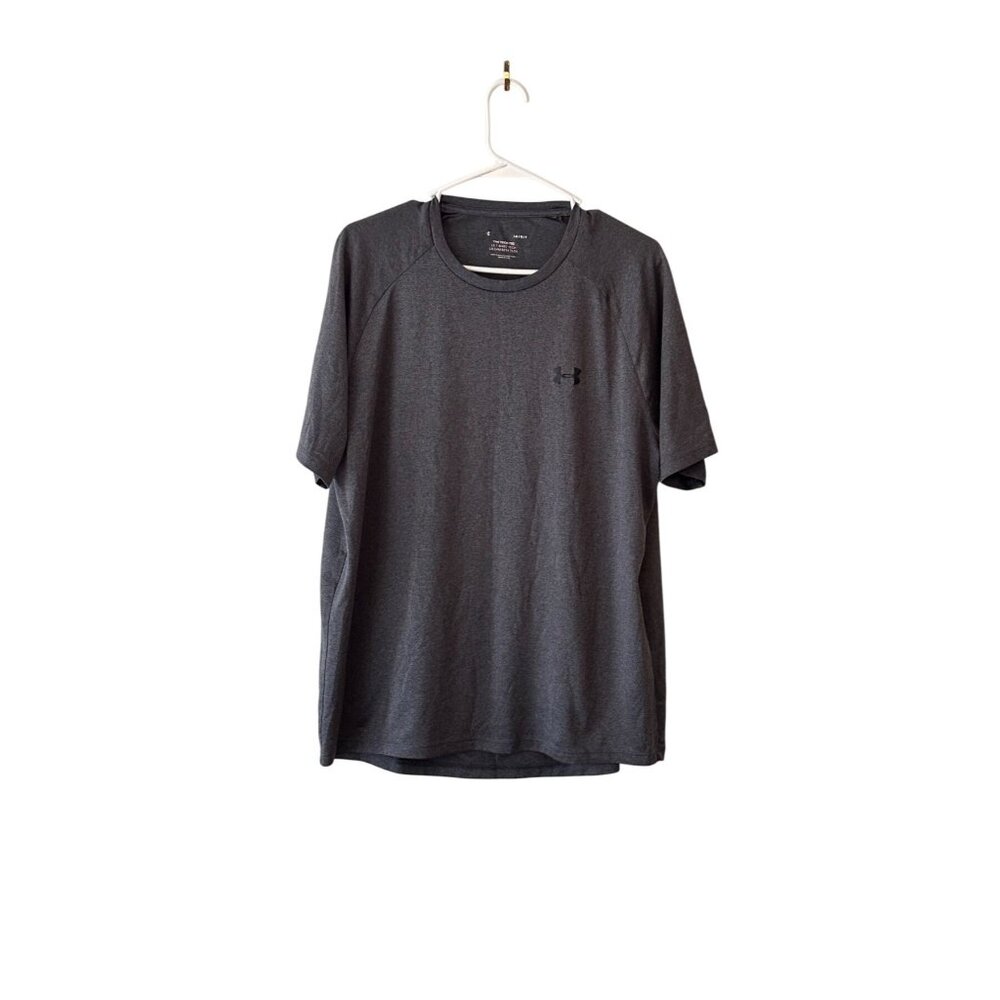 Under Armour Mens Grey Tech Tee Shirt Size LG Loose Fit